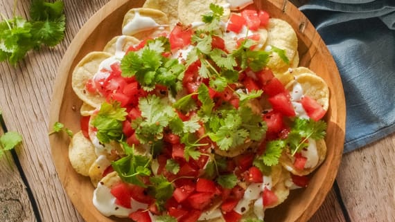 Linschips med topping